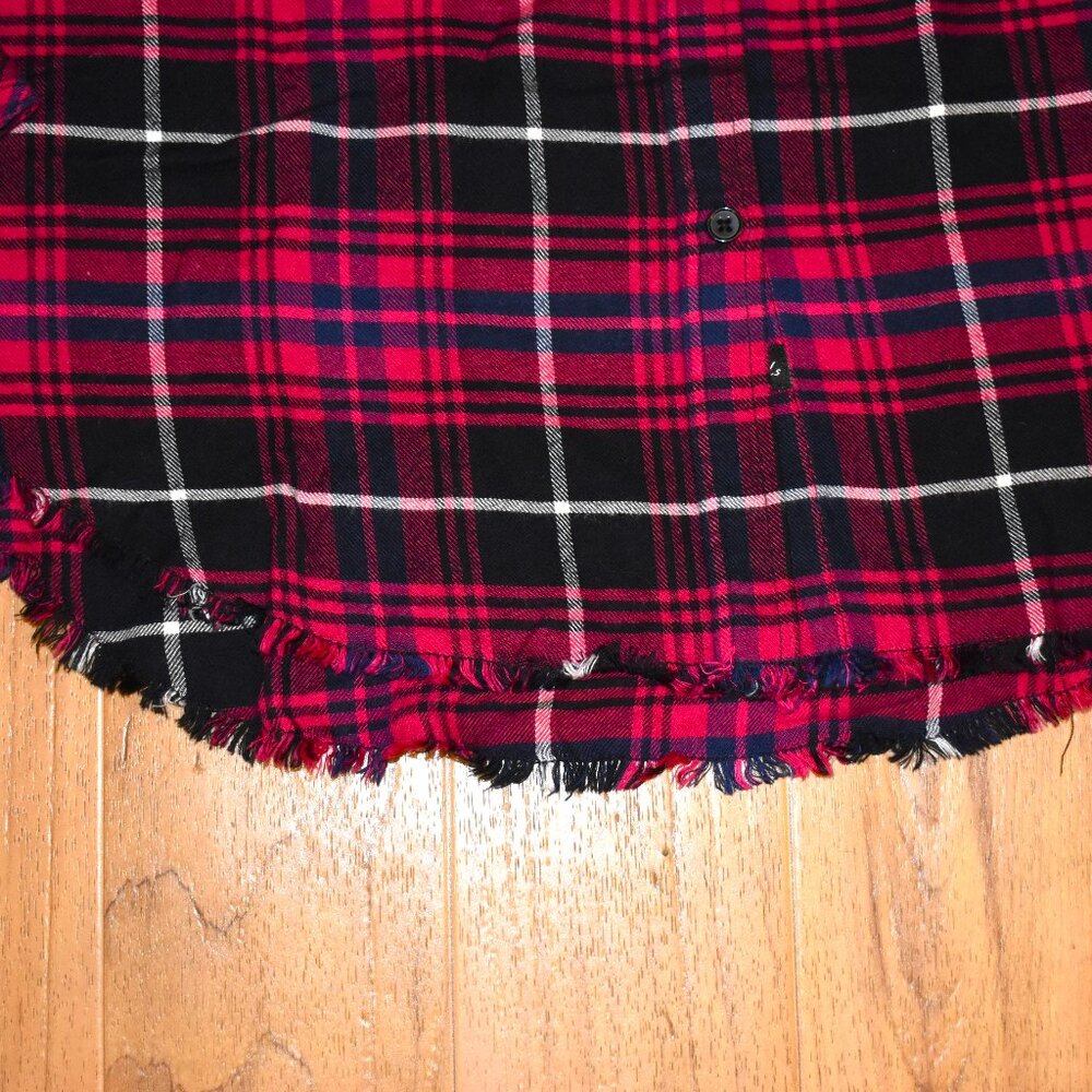 Rails Brock Fuschia Plaid Button Front Shirt Sz L - image 4